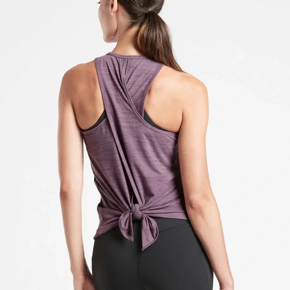 EUC-  Athleta Essence Space Dye Tie Back Tank SMALL - Picture 3 of 8